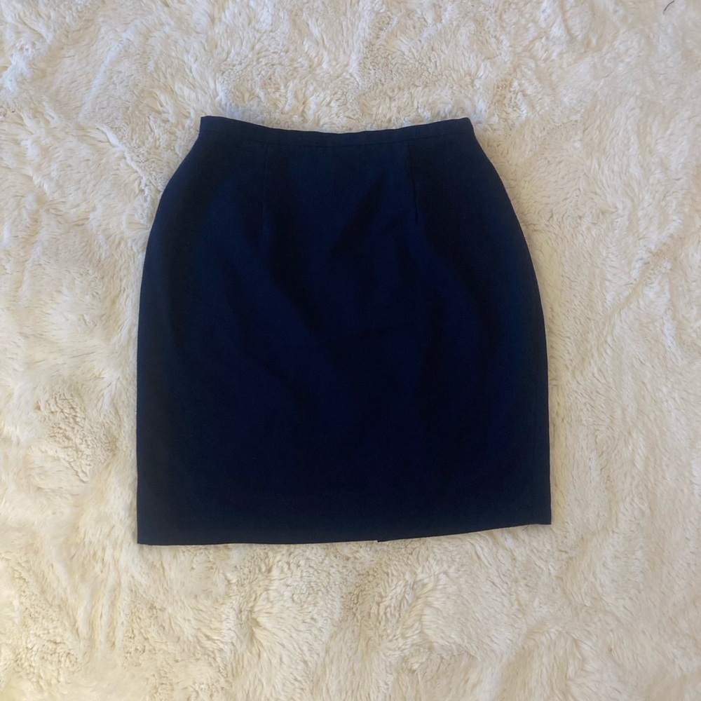 Paul Harris Design Navy Blue Pencil Skirt Women’s 10 Minimalist Neutral